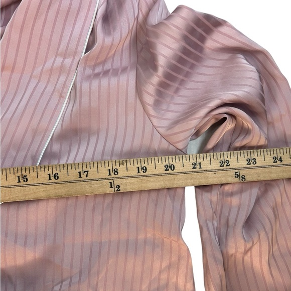 NAP The Lazy Cat Pajama Set Loungewear Vivid Pink SZ S Crop Top Wide Leg Silky - Picture 13 of 16